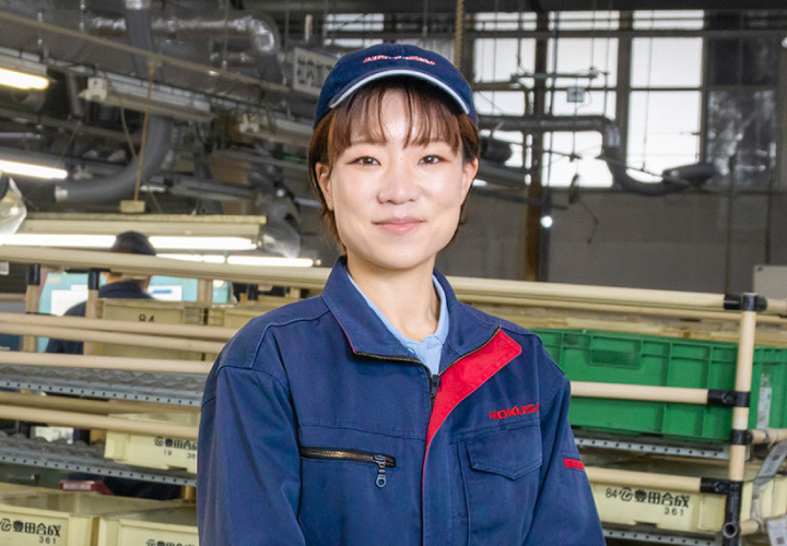 モノづくりに興味があり入社。細かい作業が好きな自分に気づきました。